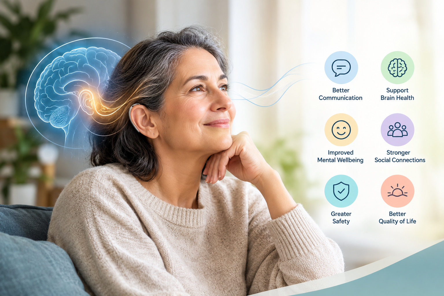 Hearing health and wellbeing benefits for everyday communication and quality of life